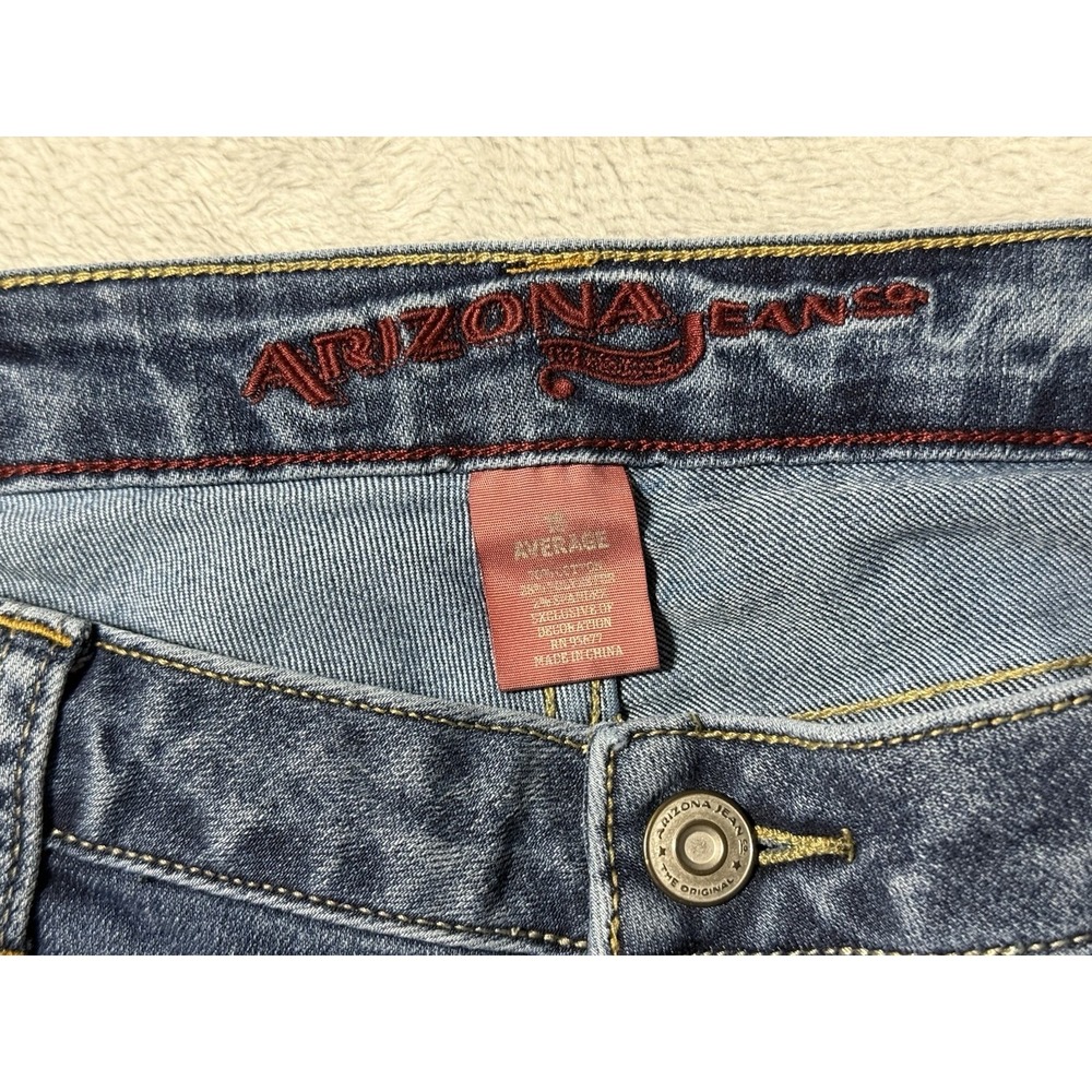 Arizona Jeans Womens 34x29.5 Blue Low Rise Bootcut Stretch Denim - Picture 6 of 9